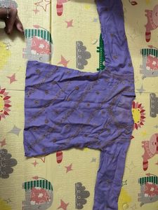 Elegant Purple Embroidered Kurta