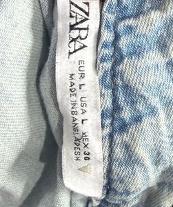 Light Wash Off-Shoulder Denim Shirt
