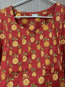 New pure cotton Beautiful  short  Kurti