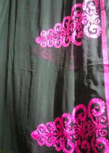multi black color saree