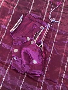 Elegant Purple Saree with Blouse