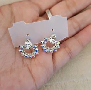 Sparkling Circle Earrings