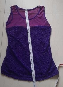 Purple Lace Sheer Top( with invisible flaws)