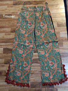 Anouk Women Floral Tassel Kurta with Palazzos
