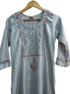 Grey Embroidery Kurti