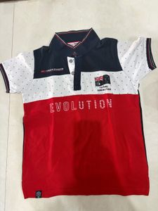 2 Kids Polo Shirts - Red &amp; Blue