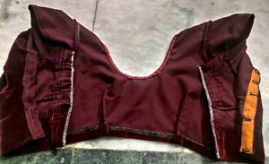Meroon Colour Velvet Blouse,Read Description