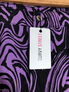 Lavender Printed Flared Jeans(Women’s)