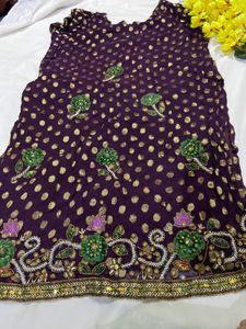 Banarasi Purple Kurta Set
