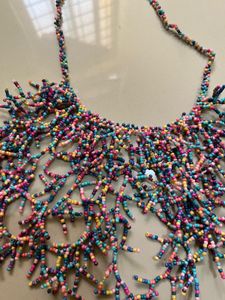 Boho Multicolor Beaded Statement Necklace