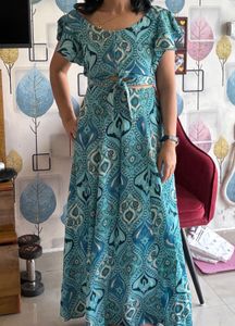 Teal Printed label Ritu Kumar