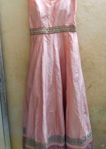 Peach Anarkali Suit with Dupatta