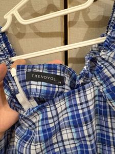 Trendydol blue plaid dress