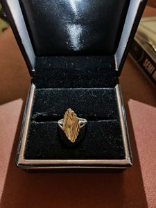 Vintage Leaf Design Ring pure silver
