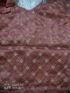 Burgundy Tiered Lehenga Set