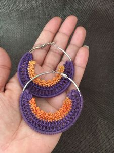 Crochet Hoop Earrings