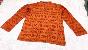 Orange Print Shirt✨