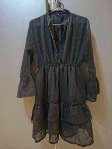 Chic Sheer Ruffle Dress