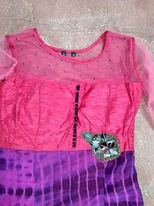 Vibrant Tie-Dye Ethnic Gown