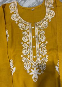 Embroidered Kurta with Pants Set