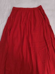 Vibrant Red Button-Down Maxi Skirt ♥️🍒