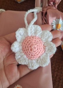 Crochet Daisy bag charms