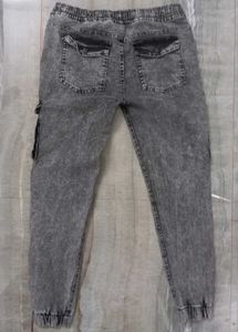 Acid Wash Cargo Jogger Jeans
