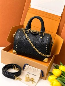 Louis Vuitton Speedy-style studded trunk handbag w