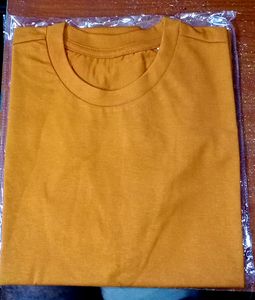 💥New Men's Premium Solid Cotton Orange T-shirt(M)