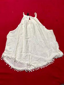 H&amp;M Cotton Halter Neck Top – Size XS