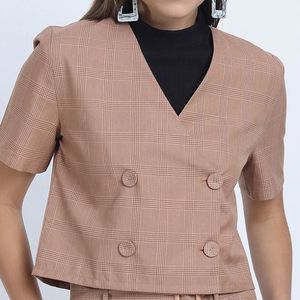 Checkered Crop Top