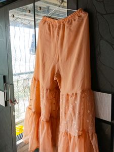 Orange Color Georgette Garara Suit With Dupatta