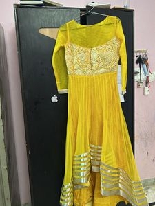 Mustard Yellow Colour Anarkali Suit Set