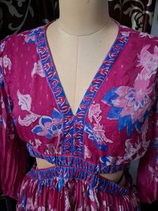 Floral Cutout Maxi Dress