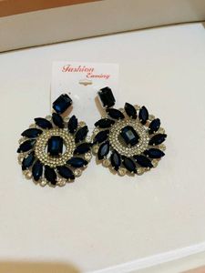 Elegant Blue Stone Earrings new with tag