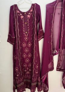 Original Pakistani Aghanoor Floor Length Dress
