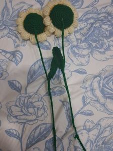 Handmade Crochet Sunflower Decorations