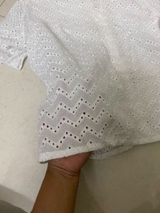 Chic White Broderie Anglaise Top