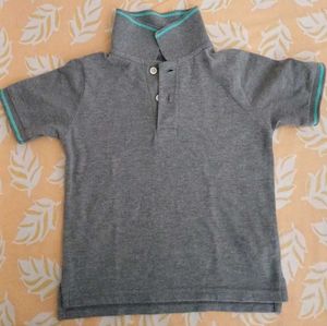 Boys' Grey Polo T-Shirt
