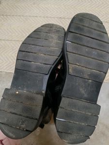 Black Patent Combat Boots