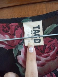Floral Print High Low Top