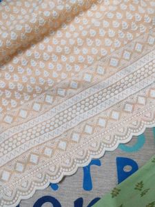 Peach Chikankari Kurta
