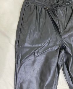 Black Faux Leather Pants