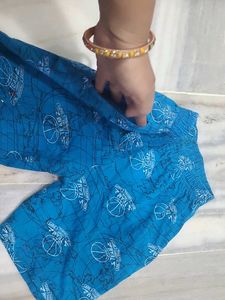 Blue Basketball Print Shorts