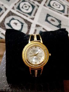 Archies Embellished Gold Tone Watch