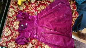 Shiny Purple Ethnic Gown