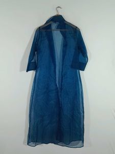 Navy Blue Long Shrug For Women's