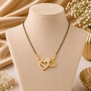 Sparkling Double Heart Mangalsutra