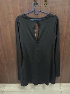 Black Cut-out Long Sleeve Dress