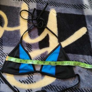 Stylish Black &amp; Blue Bikini Top